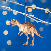 Wooden Ceratosaurus Dinosaur Christmas Tree Decoration